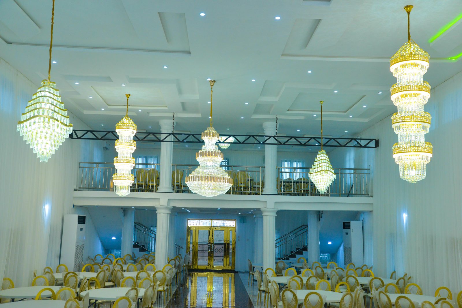 The balcony level overlooking the floor